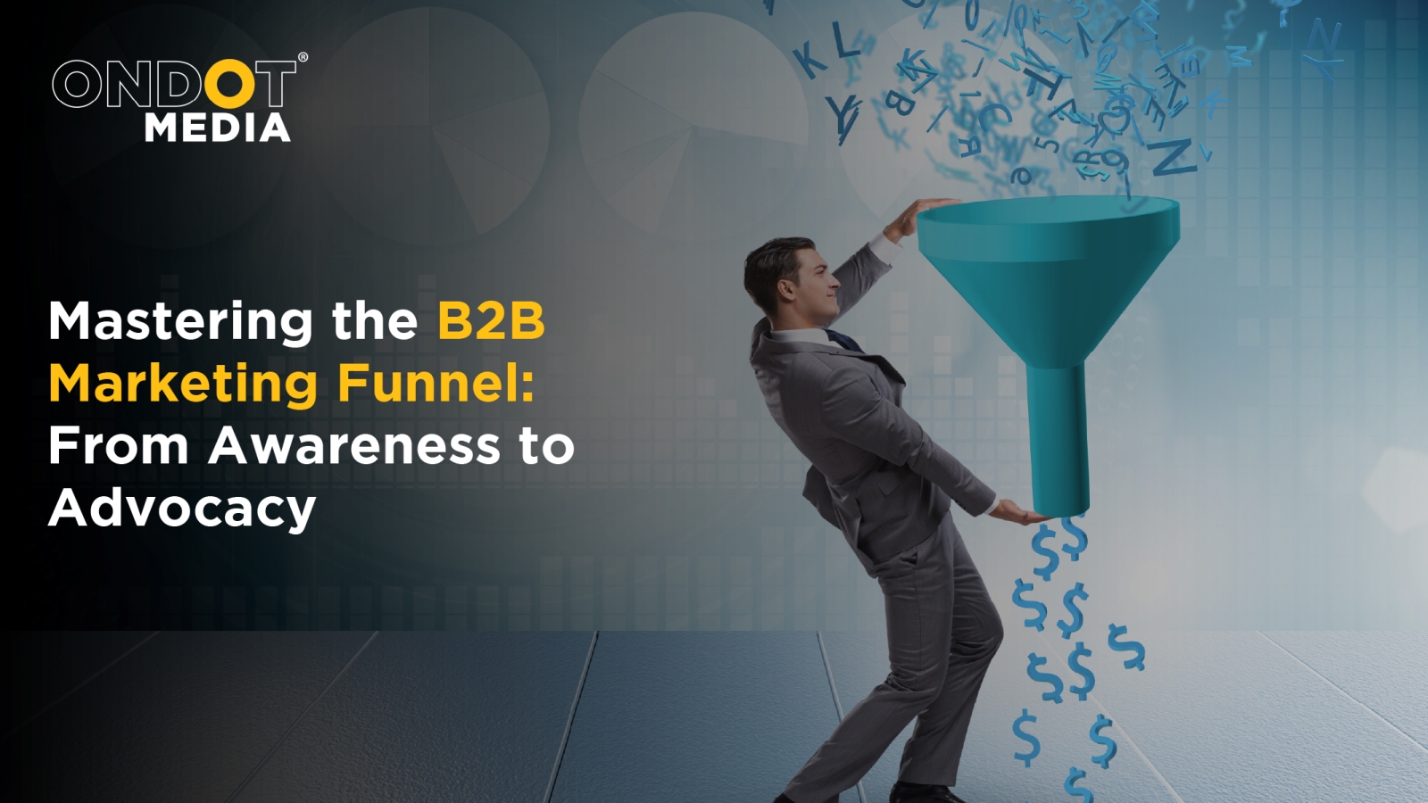 Illustration of the B2B marketing funnel showing how businesses move prospects from awareness to advocacy through strategic demand generation and customer engagement.