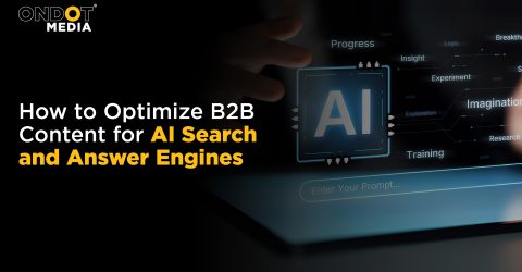 B2B content optimisation for AI search and answer engines using a b2b content syndication service.